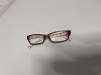 GLASSES WITH FRAME BROWN AND WHITE 